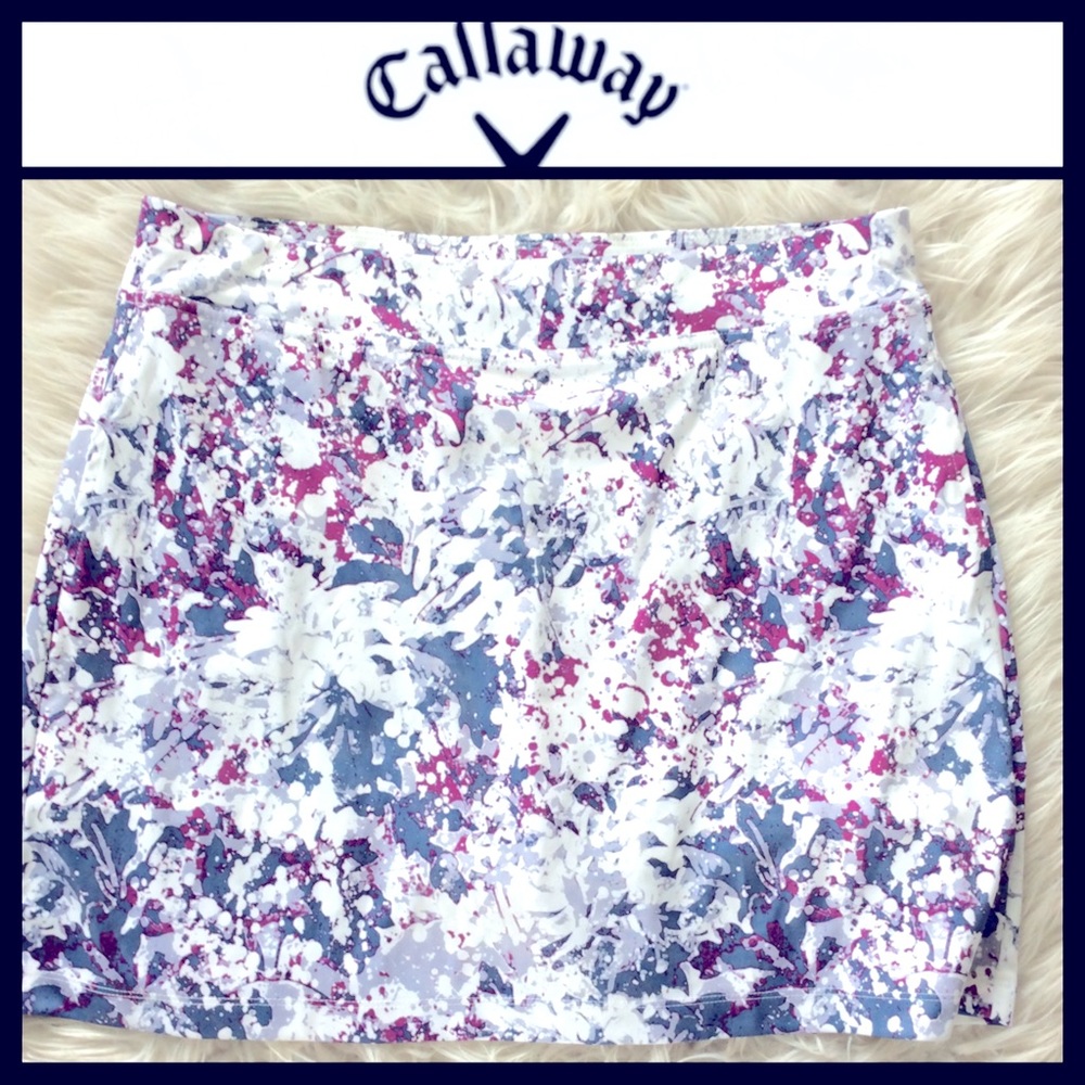 NWOT Callaway Opti-Dri Splatter Print Golf Skort